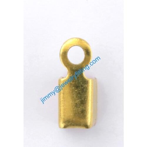 2013 jewelry findings Base metal foldover crimps for Cord Chain ends shipping free