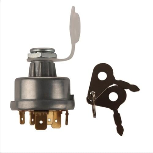 2020 new Ignition Switch With 4 Position 6 Terminal Wire Digger 2 Keys For Excavator Tractor Lawn Mower