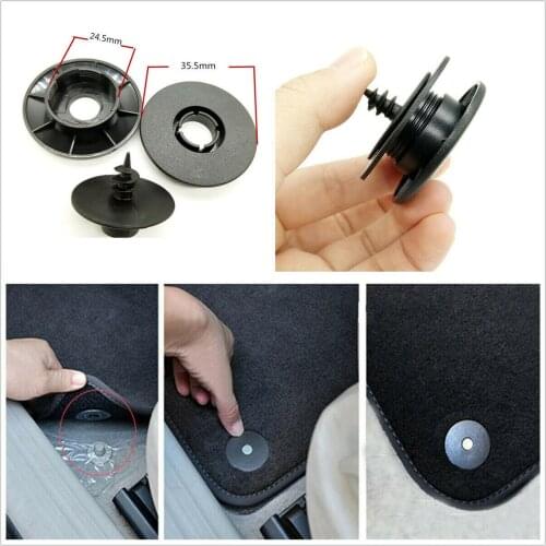 5pcs Car Carpet Buckle Foot Pad Non-slip Buckle Clip Car Plastic Fixed Buckle Black Gray Beige