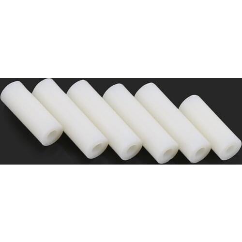 50Pcs M3 M4 M5 M6 M8 White Nylon ABS Non-Threaded Spacer Round Hollow Standoff Washer ID 3mm 4mm 5mm 6mm PCB Board Screw Bolt