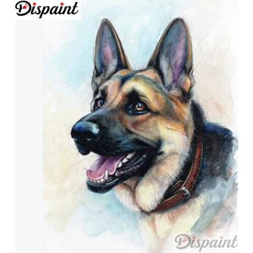 Dispaint Full Diamond "Animal dog" DIY 5D Diamond Painting Cross Stitch Home Decor Picture Of Rhinestone Handmade A25782