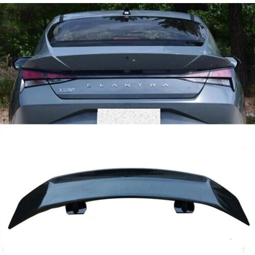 CEYUSOT For Universal Spoiler WING NEW Hyundai Elantra ABS Material Car Trunk Boot Rear Lip Tail Decorative Accessories 2020 21