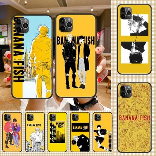 Anime Banana Fish Phone Case Cover Hull For iphone 5 5s se 2 6 6s 7 8 12 mini plus X XS XR 11 PRO MAX black soft shell luxury