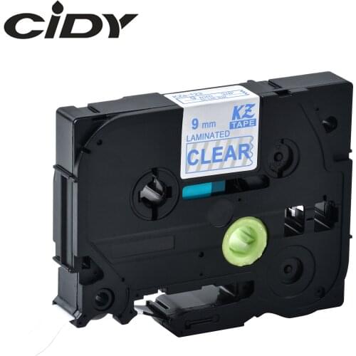 CIDY Tze 123 Tz123 blue on clear Laminated Compatible P touch 9mm tze-123 tz-123 tze123 Label Tape Cassette Cartridge