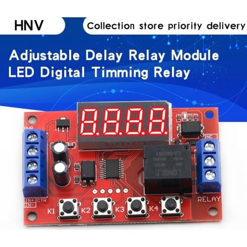 DC 5V 12V 24V 10A Adjustable Time Delay Relay Module LED Digital Timming Relay Timer Delay Trigger Switch Timer Control Switch