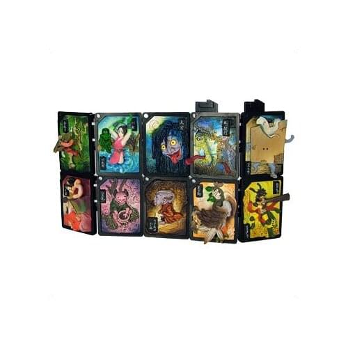 10PCS/SET Japan Monsters figure toy three-dimensional display screens