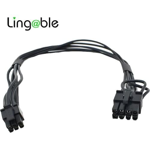 Lingable Mini 6Pin to Standard PCI-E 8Pin Video Card Power Cable for Apple Mac iMAC Pro G5 Tower Mini 6 pin to 8pin PCIe Convert