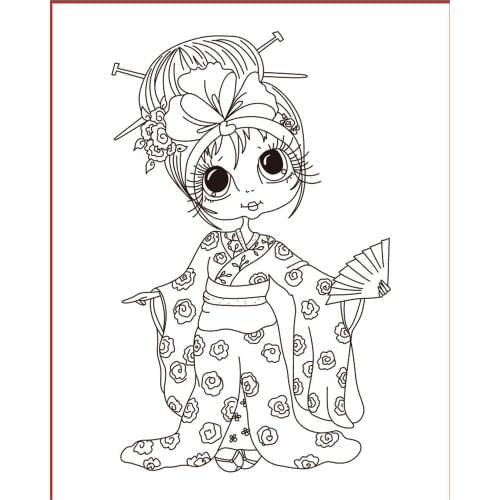10x6 Girl wearing costume New Transparent Clear Rubber Stamp Sheet Cling Scrapbooking Photo Album PaperCard DIY Craft