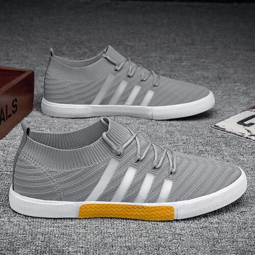 Men Shoes Summer Brand Fashion Men Casual Shoes Lightweight Breathable Men Sneakers Lace Up Gray White Black Tenis Man Shoes