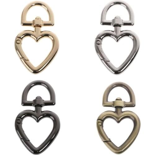 Heart Shape Metal Swivel Clasp Lanyard Snap Hook Spring Claw Clasps