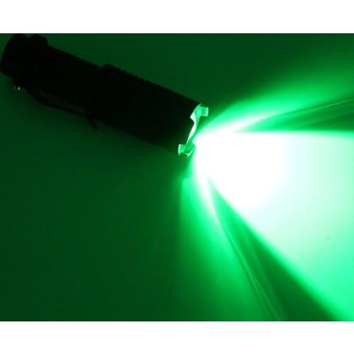 Mini Zoomable Shockproof XP-E Green LED Flashlight torch Adjustable Focus Lantern Portable Penlight outdoor Camping flashlight