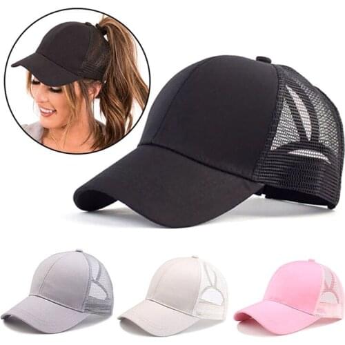 Fashion Baseball Cap Women Adjustable Ponytail Mesh Snapback Summer hat Unisex sun hat for women bone Casquette Hip Hop cap