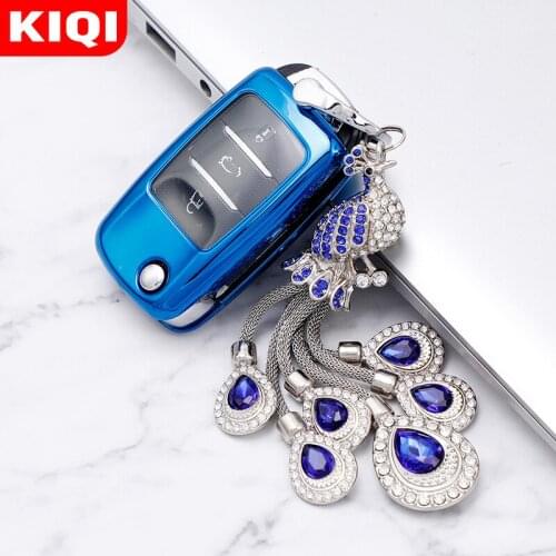 Soft TPU Car Folding Flip Key Case Cover Shell Keychain for Changan CS75 Eado CS35 Raeton CS15 V3 V5 V7 Key Protector