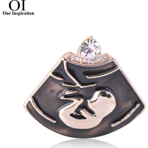 OI Embryo Baby Enamel Pins Crystal Brooches Mother Women Pregnant Bag Banquet Gathering Jewelry Accessories
