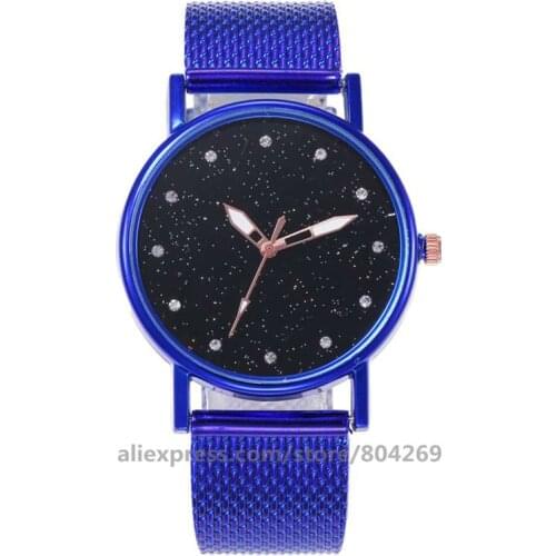 Wholesale PVC New Women Watches Men Student Rose Gold Watch Fashion Starry Sky Wristwatches Plastic Lady Watches 920207