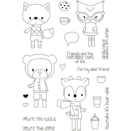 11x16 animal Transparent Clear Silicone Stamp Seal for DIY scrapbooking photo album Decorative clear stamp