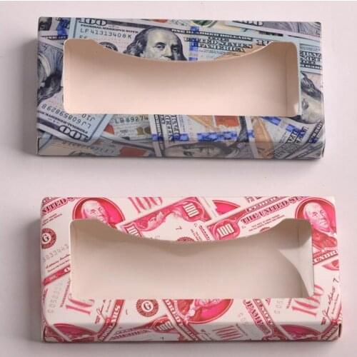 Money packaging lash box Mink 3D with Pink Money Case Box Packaging Vendors Wholesale Fluffy Wispy Long Thick Dramatic
