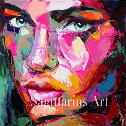 Hand painted Handmade Modern Abstract Wall Decor Fine Art Francoise Nielly Nathalia Oil Painting Artwork Canvas Painting artwork