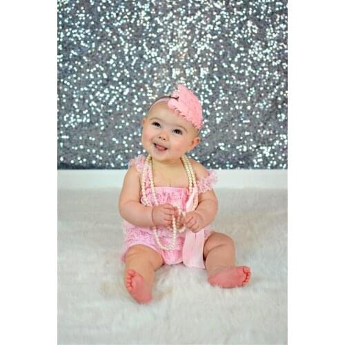 VinylBDS Sliver Shimmer Sequin Fabric Photography Backdrops Photography Backgrounds For Ceremony/Wedding And Baby Birthday Party