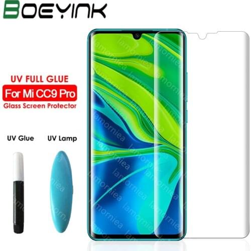 UV Glue Tempered Glass for Xiaomi Mi Note 10 CC9 Pro UV Liquid Screen Protector Xiomi Mi CC 9 Pro Note10 Film Global CC9 Pro