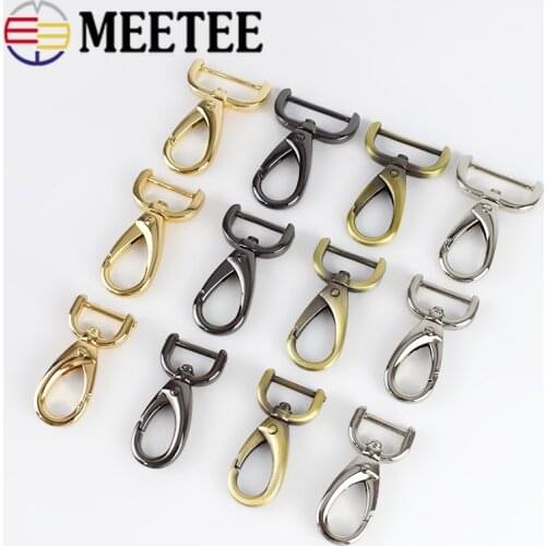 10pcs 13/16/20/25mm Bag Buckles Metal Strap Swivel Trigger Buckle Lobster Clasps Keychain Snap Hook DIY Leather Accessories