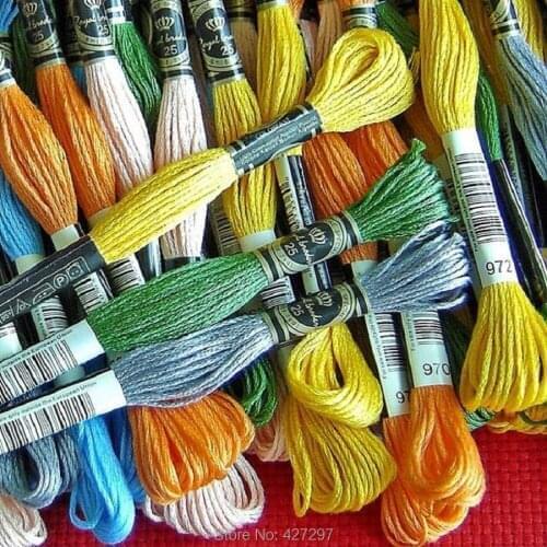 100% Cotton 100 Pieces Embroidery Royal Thread Floss Choose Any Colors