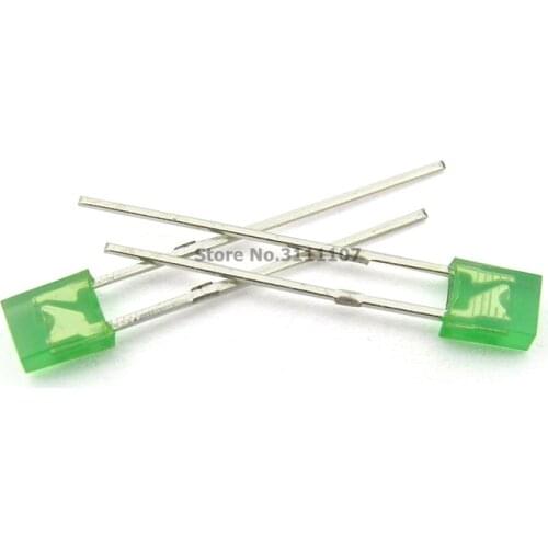 100PCS/LOT 2X3X4 Square LED Green light-emitting diode 2*3*4mm LED Diode
