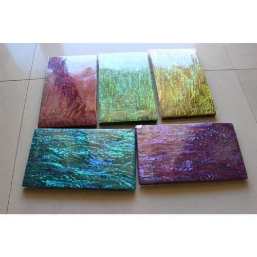 5 colors green red blue yellow purple abalone shell paper paua shell laminates 140x240x0.2mm for guitar inlay 20pcs/lot