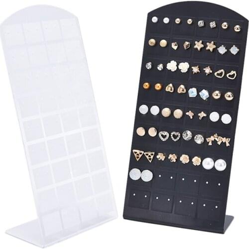 72 Holes Earrings Ear Studs Jewelry Show Plastic Jewelry Display Simple Rack Metal Stand Organizer Holder
