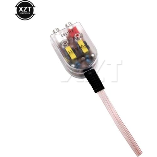 Car Speaker to RCA Level Adaptor High to Low Sockets Auto Line Out Audio Comverter Sound Subwoofer Amplifier