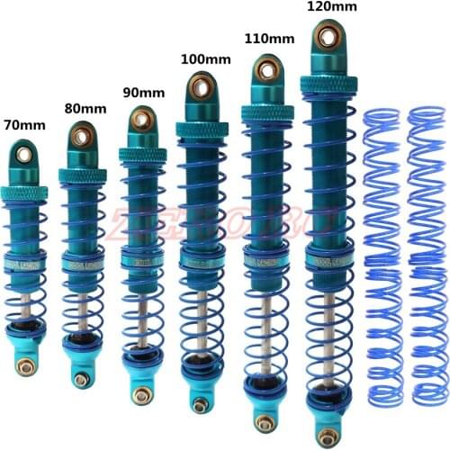 4PCS ROCK CRAWLER Suspension 70mm 80mm 90mm 100mm 110mm 120mm METAL SHOCK ABSORBER DAMPER With Spare Spring For 1/10 RC CAR