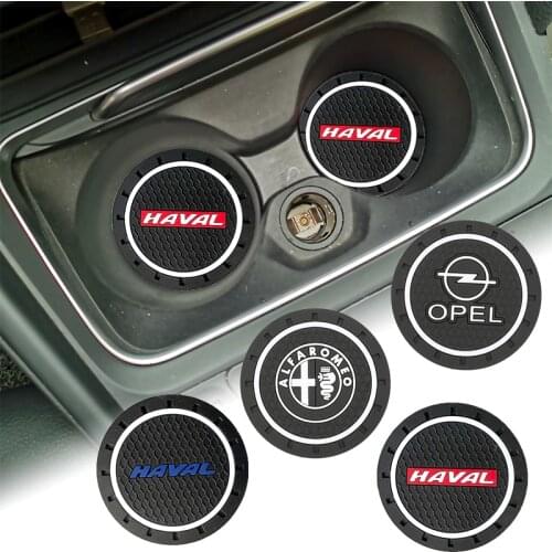 Car coaster water cup holder silicone anti-skid pad car accessories for Opel ASTRA Corsa Insignia Ampera Mokka Antara 2pcs