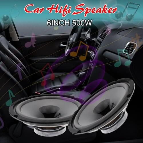 Car Electronic 6 Inch 500W Car HiFi Coaxial Speaker Vehicle Door Auto Audio Music Stereo Full Range Frequency Speakers