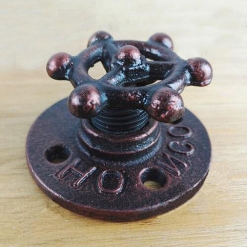 Black Vintage Handmade Door Knob Handles Antique Industrial Style Barn Sliding Wood Door Pull Handles