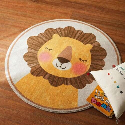Childrens Room round Carpet Bedroom Girl Boy Household Animal Cartoon Blanket Floor Mat