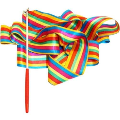 4m Gymnastics Rhythmic Dancing Ballet Ribbon Streamer Twirling Rod Wand