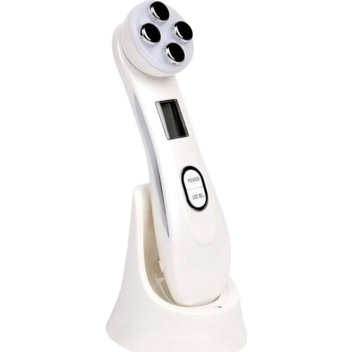 Dropshipping 5in1 RF&EMS LED Photon Mesotherapy Electroporation Facial Beauty Radio Frequency Skin Rejuvenation Remover Wrinkle