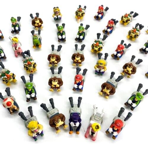 Super Maireso Bros 2cm hollow finger Model Luigi Bowser Wario Peach Yoshy Action Figure Toy Gifts