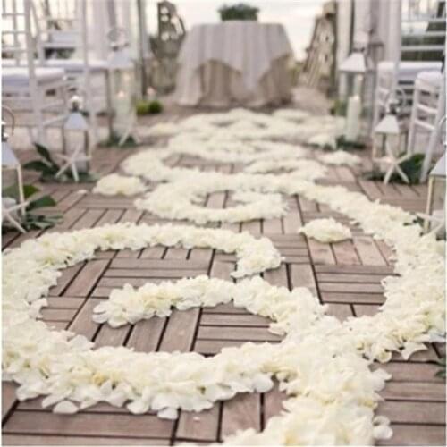 1000/3000Ps 5*5CM Rose Petal For Wedding Party Decoration Romantic Artificial Rose Flower For Wedding Walkway Carpet Decoration