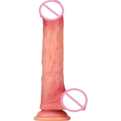 Soft Silicone Flesh Dildo Realistic with Suction Cup Sucker Big Artificial Penis for Women Female Masturbator Adult Sex Product