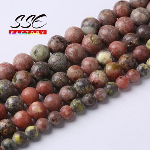 Natural Red plum Blossom Jaspers Beads Round Loose Spacer Stone Beads For Jewelry Making DIY Bracelet Necklace 4 6 8 10 12mm 15"