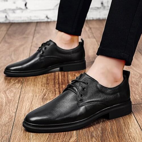 Shoe black sapato for shoes leisure fashion cuero casuales male masculino informales comfortable mens hot hombre spring man men