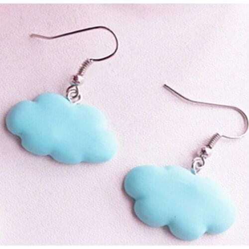 Wholesale Fashion Cute 6 colors Sweet Summer Cloud Drop Earrings Punk Jewelry For Cool Women Girl Friendship Gifts