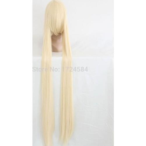66O11##@@00@+Clearance Cheap 130cm Long Chobits-Chii Hot New Beige Fashion Cosplay Anime Wig