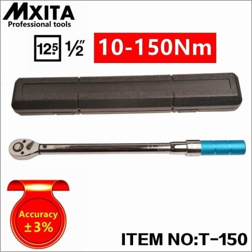 Mxita 1/2" 10-150N Adjustable Professional Torque Wrench Bike Repair Tool Torque Spanner Tool
