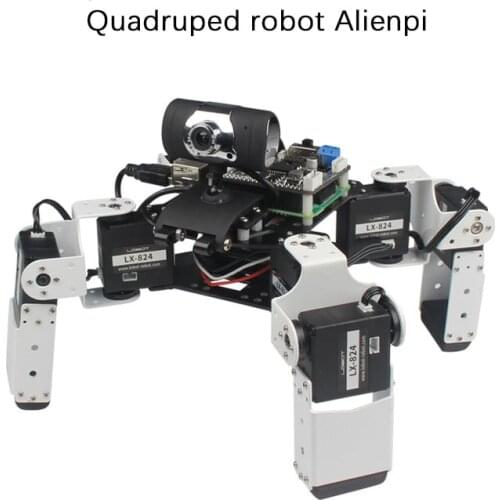 Cheapest 4 generation B type quadruped robot Alienpi intelligent AI visual recognition OpenCV/Python programming