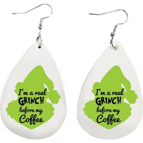 I' m a real GRINCH2020 Earrings- Christmas Gift Housewarming Party