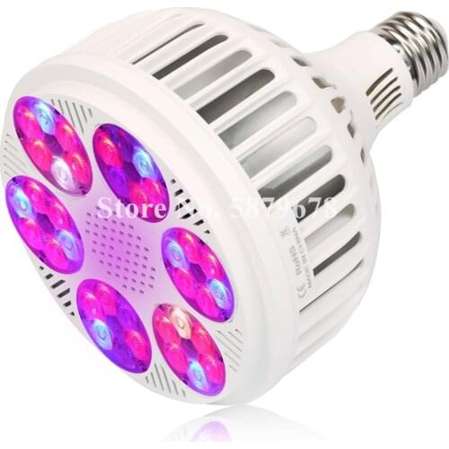 E27 120W LED Grow Light Full Spectrum 36LEDs Plant Lamp for Indoor Greenhouse Tent Hydroponics Plants Seedling Flowering Growing
