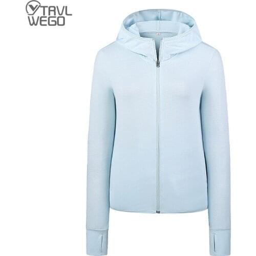 TRVLWEGO Long Sleeve Hoody Summer Women Sun UV Protection Quick Dry Jacket Clothing Men Hooded Breathable Thin Beach Sweatshirt