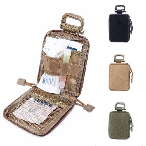 Utility Tactical Molle Medical Pouch Organizer Military Army First Aid Kit Small Travel Hunting Waist Belt Pack Survival EDC Bag